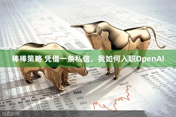棒棒策略 凭借一条私信，我如何入职OpenAI